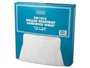 Bagcraft Papercon 057012 Grease Resistant Paper Wrap Liner 12 x 12 White 1000 Pack 5 Boxes Carton 1 Carton