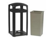 Landmark Series Classic Dome Top Container Plastic 50 gal Sable