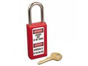 Lightweight Zenex Safety Lockout Padlock 1 1 2 Wide Red 2 Keys 6 Box