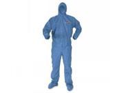 C Bbp Chem Spl Prot Cvrall Xl W Hood Boot Blu 24