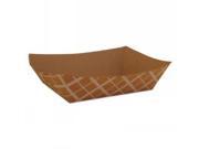 Food Trays Paperboard Brown White Check 3 Lb Capacity