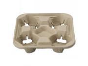 StrongHolder Molded Fiber Cup Tray 8 22oz Four Cups