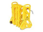 Portable Mobile Safety Barrier Plastic 1 x 13 ft x 40 Yellow