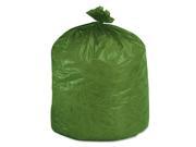 Eco Degradable Plastic Trash Garbage Bag 33gal 1.1mil 33 x 40 Green 40 Box