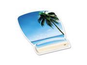Fun Design Clear Gel Mouse Pad Wrist Rest 6 3 4 X 9 1 8 Beach Design