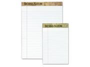 Second Nature Recycled Letter Pads Lgl Red Margin Rule White 50 Sheets Dozen