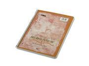 Second Nature Subject Wirebound Notebook 8 1 2 x 14 White 80 Sheets