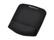 PlushTouch Mouse Pad with Wrist Rest Foam Black 9 1 3 x 7 1 4