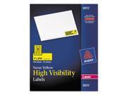 High Visibility Laser Labels 1 X 2 5 8 Neon Yellow 750 Pack