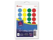 Print Or Write Removable Color Coding Labels 3 4In Dia Assorted 100