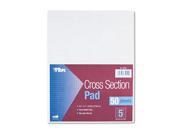 Cross Section Pads 5 Squares 8 1 2 x 11 White 50 Sheets