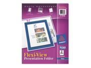 Flexi View Two Pocket Polypropylene Folders Navy Translucent 2 Pack