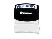 Message Stamp File Copy Pre Inked Re Inkable Blue