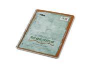 Second Nature Subject Wirebound Notebook 8 1 2 x 14 White 50 Sheets