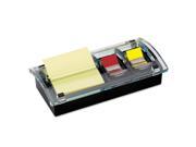 Note and Flag Dispenser 3 x 3 Canary Notes and Assorted Flags Black