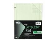 Engineering Computation Pad Grid to Edge 8 1 2 x 11 Green 100 Sheets