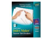 Index Maker Clear Label Dividers 5 Tab Letter White 5 Set