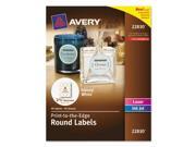Round Easy Peel Labels 2 1 2 Dia. Glossy White 90 Pack
