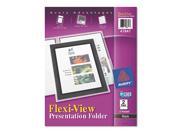 Flexi View Two Pocket Polypropylene Folder Translucent Black 2 Pack