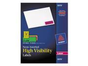 High Visibility Laser Labels 1 X 2 5 8 Assorted Neons 450 Pack
