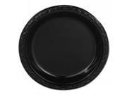 Silhouette Black Plastic Plates 9 Inches Round