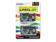 Tape Cassettes For Kl Label Makers 9Mm X 26Ft Gold On Black 2 Pack