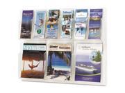 Reveal Clear Literature Displays Nine Compartments 30w x 2d x 22 1 2h Clear