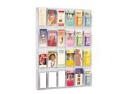 Reveal Clear Literature Displays 24 Compartments 30w x 2d x 41h Clear