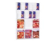 Reveal Clear Literature Displays 18 Compartments 30w x 2d x 45h Clear