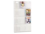 Reveal Clear Literature Displays 12 Compartments 30w x 2d x 49h Clear