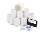 Paper Rolls Credit Verification Kit 3 X 90 Ft White Canary 10 Car