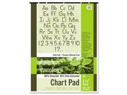S.A.V.E Recycled Chart Pads 1 1 2In Ruled 24 X 32 White 70 Sheets