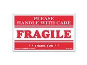 Fragile Handle With Care Self Adhesive Shipping Labels 3 X 5 500 Rol