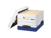 R Kive Max Storage Box Letter Legal Locking Lid White Blue 12 Cart