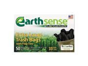 Recycled Can Liners 33 gal 0.7 mil 32 1 2 x 40 Black 50 Bags Box