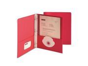 Heavyweight 2 Pocket Folder w Tang Fastener Letter 1 2 Cap Red 25 Box