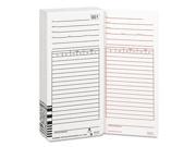 Time Card for Es1000 Electronic Totalizing Payroll Recorder 100 Pack