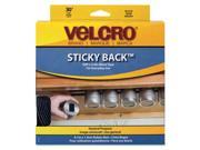 Sticky Back Hook and Loop Fasteners in Dispenser 3 4 Inch x 30 ft. Roll Black