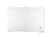 Visionary Magnetic Glass Board Frameless White Glossy 72 x 48 x 1