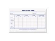 Weekly Time Sheets 5 1 2 x 8 1 2 100 Pad 2 Pack