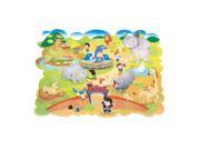 Zoo Animals Floor Puzzle Cardboard 54 Pieces 4 ft. x 3 ft. Ages 3