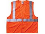 Economy Vest Class Ii Mesh Zipper Orange S M