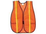 Polyester Mesh Safety Vest W 3 4 Lime Stripe