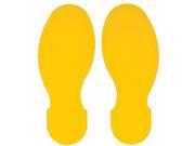 10 In X 3.5 In Yellow Footprint 10 Pkg