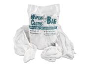 Multipurpose Reusable Wiping Cloths Cotton White 5lb Box