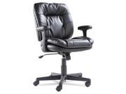 Swivel Tilt Leather Task Chair Black