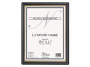 EZ Mount Document Frame with Trim Accent Plastic 8 1 2 x 11 Black G