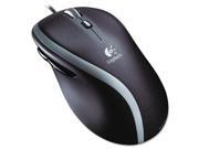 M500 Corded Mouse Three Button Scroll Black Silver