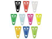 Paper Clips Plastic Large 1 3 8 Assorted Colors 200 Box