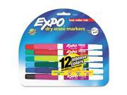 Low Odor Dry Erase Markers Fine Point Assorted 12 Set